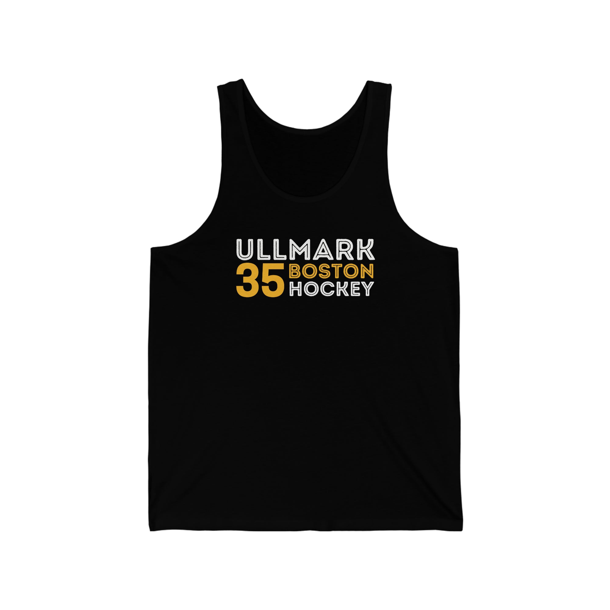 Ullmark 35 Boston Hockey Grafitti Wall Design Unisex Jersey Tank Top