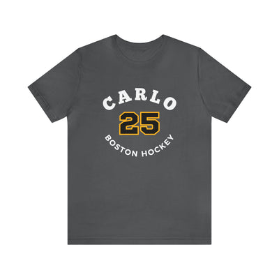 Carlo 25 Boston Hockey Number Arch Design Unisex T-Shirt