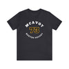 McAvoy 73 Boston Hockey Number Arch Design Unisex T-Shirt