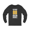 Pastrnak 88 Boston Hockey Gold Vertical Design Unisex Jersey Long Sleeve Shirt