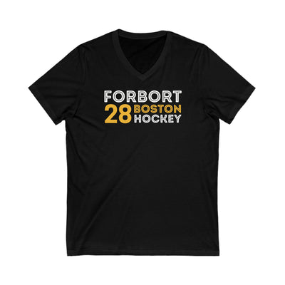 Forbort 28 Boston Hockey Grafitti Wall Design Unisex V-Neck Tee