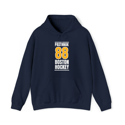 Pastrnak 88 Boston Hockey Gold Vertical Design Unisex Hooded Sweatshirt