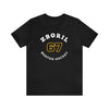 Zboril 67 Boston Hockey Number Arch Design Unisex T-Shirt
