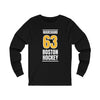 Marchand 63 Boston Hockey Gold Vertical Design Unisex Jersey Long Sleeve Shirt
