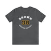 Brown 38 Boston Hockey Number Arch Design Unisex T-Shirt
