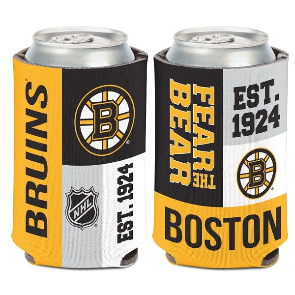 Boston Bruins Color Block Can Cooler, 12 oz.
