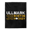 Ullmark 35 Boston Hockey Velveteen Plush Blanket