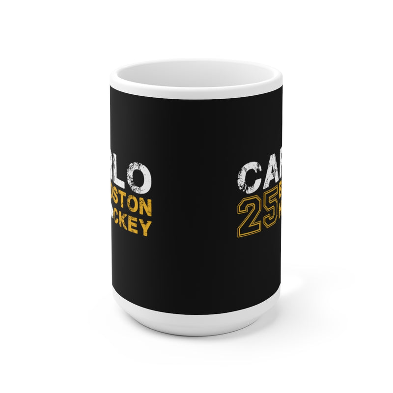 Carlo 25 Boston Hockey Ceramic Coffee Mug In Black, 15oz