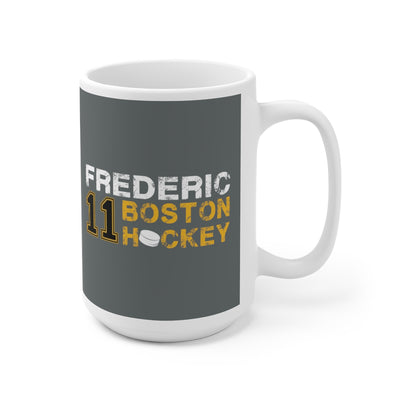 Frederic 11 Boston Hockey Ceramic Coffee Mug In Gray, 15oz