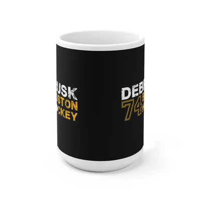 Debrusk 74 Boston Hockey Ceramic Coffee Mug In Black, 15oz