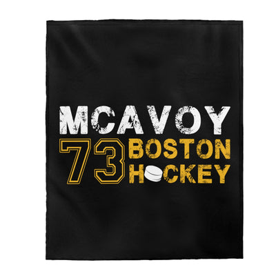 McAvoy 73 Boston Hockey Velveteen Plush Blanket