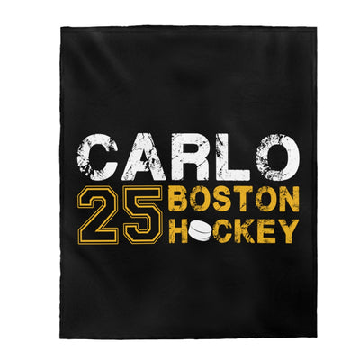 Carlo 25 Boston Hockey Velveteen Plush Blanket