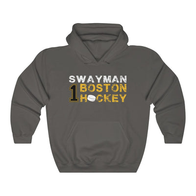 Swayman 1 Boston Hockey Unisex Hooded Sweatshirt