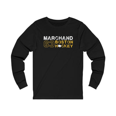 Marchand 63 Boston Hockey Unisex Jersey Long Sleeve Shirt