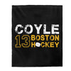 Coyle 13 Boston Hockey Velveteen Plush Blanket