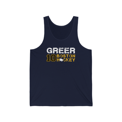 Greer 10 Boston Hockey Unisex Jersey Tank Top