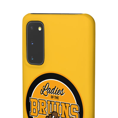 Ladies Of The Bruins Snap Phone Cases in Gold