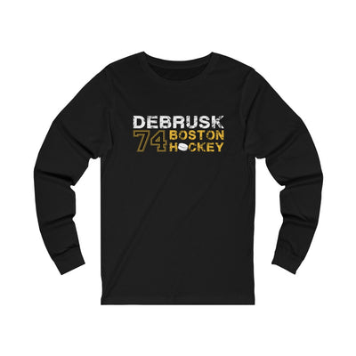 DeBrusk 74 Boston Hockey Unisex Jersey Long Sleeve Shirt