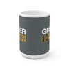 Greer 10 Boston Hockey Ceramic Coffee Mug In Gray, 15oz