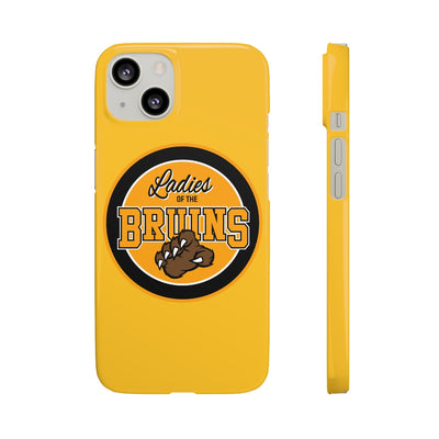 Ladies Of The Bruins Snap Phone Cases in Gold