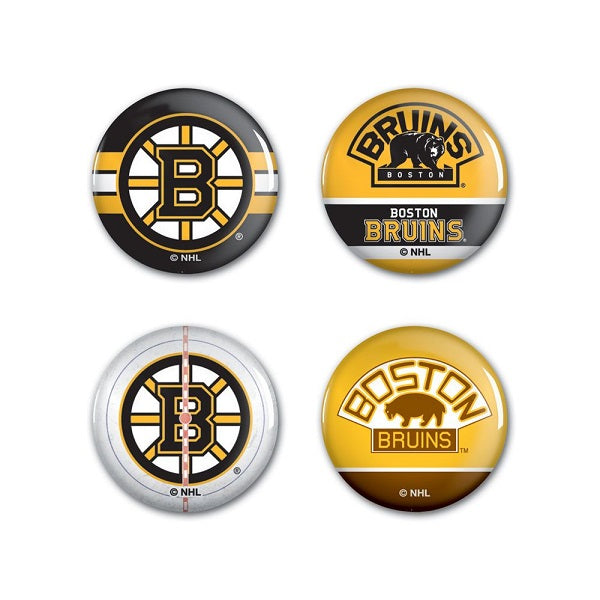 Boston Bruins Fashion Button Four Pack