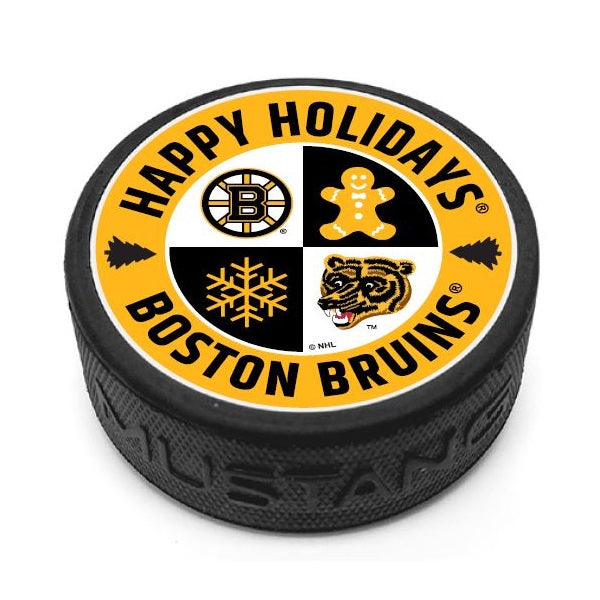 Ladies Of The Bruins Group Hockey Puck With 3D Texture - Boston Teams Store