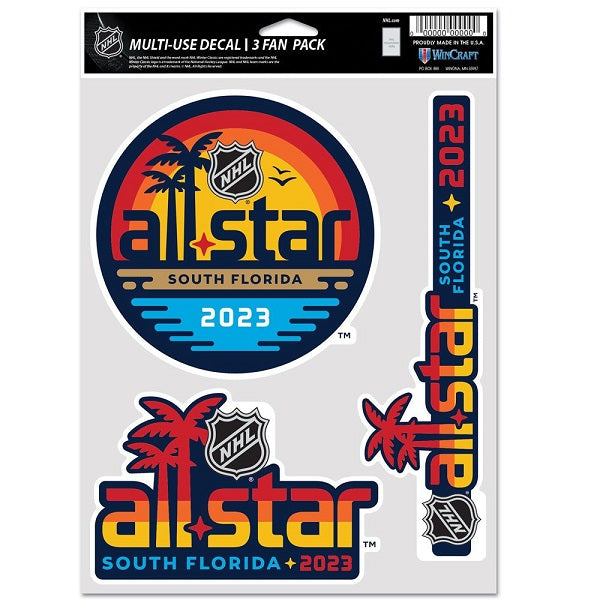 2023 NHL All-Star Game Multi-Use Decal, 3 Pack - Boston Teams Store
