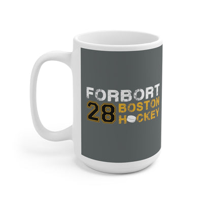 Forbort 28 Boston Hockey Ceramic Coffee Mug In Gray, 15oz