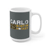 Carlo 25 Boston Hockey Ceramic Coffee Mug In Gray, 15oz