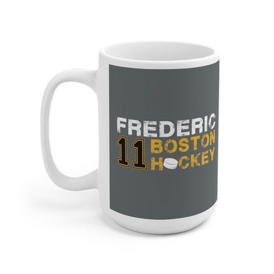 Frederic 11 Boston Hockey Ceramic Coffee Mug In Gray, 15oz