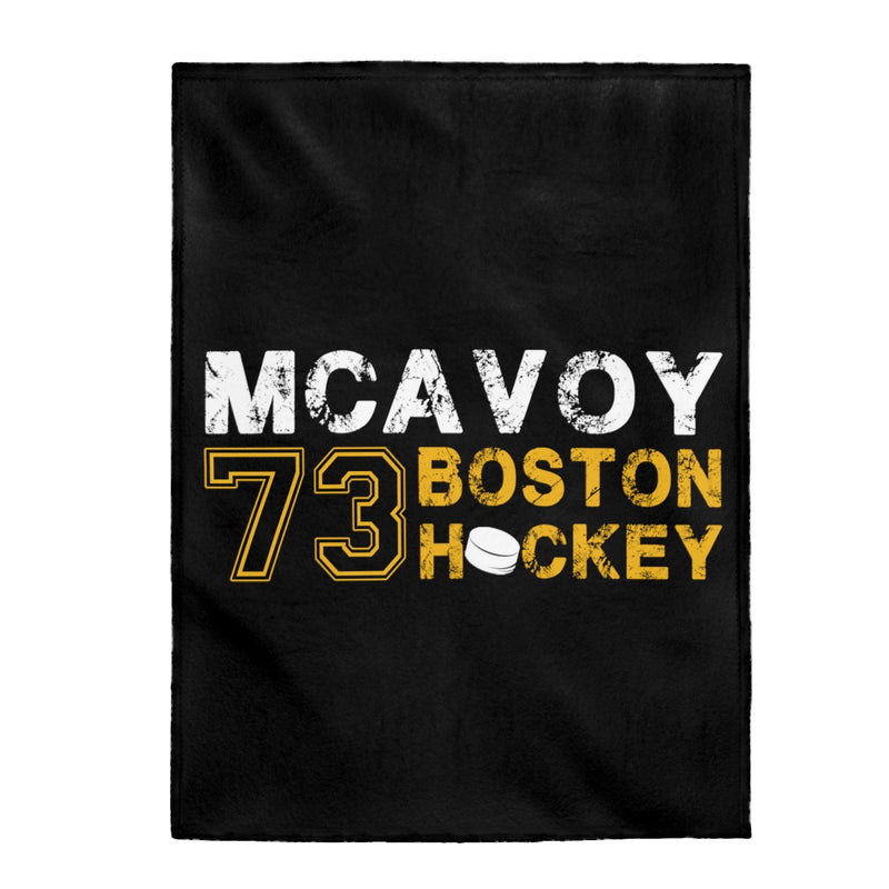 McAvoy 73 Boston Hockey Velveteen Plush Blanket